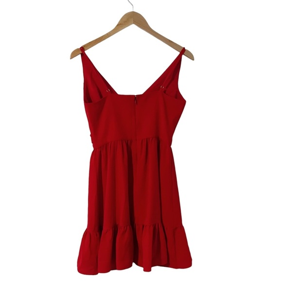 Dress the Population Ruffle Solange Dress in Rouge - Picture 5 of 13